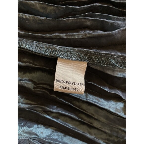 VINTAGE Carrie Allen Women's XL Top Blouse Crinkle Ruffle Metallic Whimsygoth - Picture 9 of 12